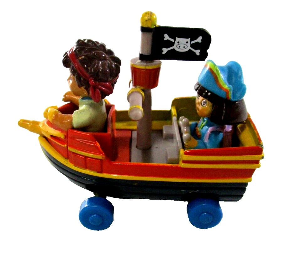 Diego and Dora Die Cast Metal Pirate Ship #2730WY00 Viacom Learning Curve 2007 Foto 2 de 4
