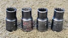 4 Proto Professional Impact Socket Set 1/4" Drive 4708 12 Point USA SAE Lot