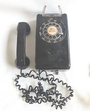 Vintage Black Rotary Dial Wall Telephone 554B