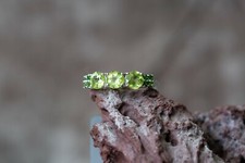 Hunan Peridot & Chrome Tourmaline Sterling Silver Ring