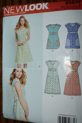Simplicity New Look 0874 Pattern Dress Size XS-XL 6-24 Uncut