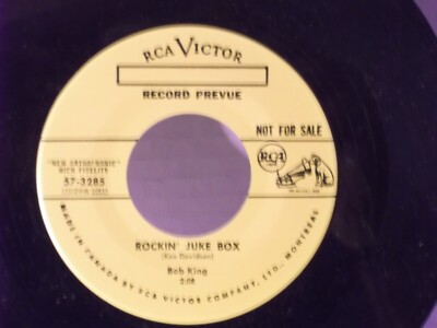 Bob King,RCA 57-3285.''Rockin' Juke Box''Canada,7''45,PROMO,Rockabilly,1959,RARE,M