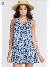 NWT SMYMM Wagon Wheel Summer Dress, Swim Cover Up, Lace Up, Size XS
