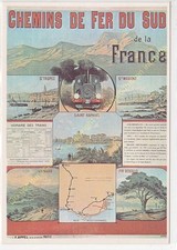 CP Poster Chemins Iron South Of La France Edit Mic Max 2972