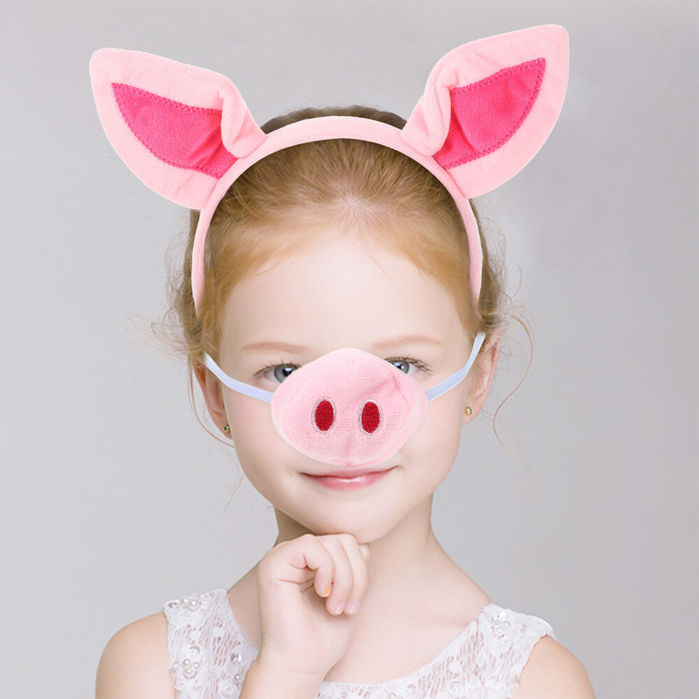 Pig Ear Headband Pig Costume Kit Kids Pig Headband Fancy Dress Up Costume eBay