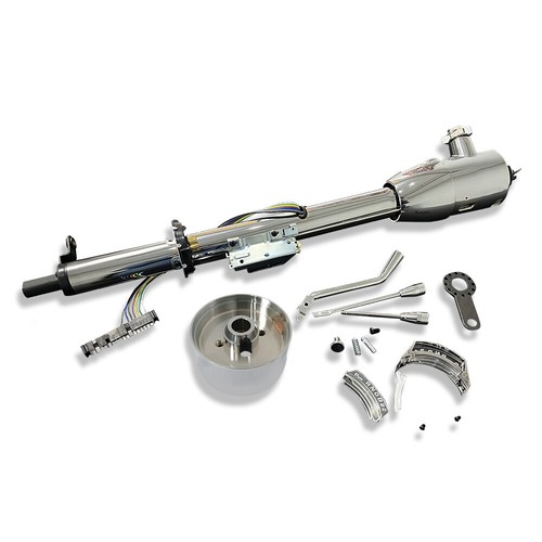 Columna de dirección automática inclinable cromada GM 30" con indicador de cambio y llave y adaptador - Imagen 3 de 10