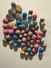 100 grams glass beads - B1228 crackled colors and shapes
