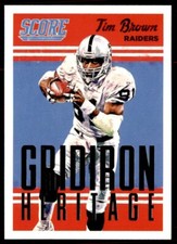 2015 Score Gridiron Heritage Tim Brown Oakland Raiders #23