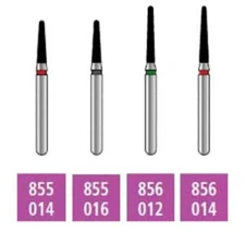 House Brand FG 856.014 Medium, Round End Taper, Single Use Diamond Bur, 10/Pk