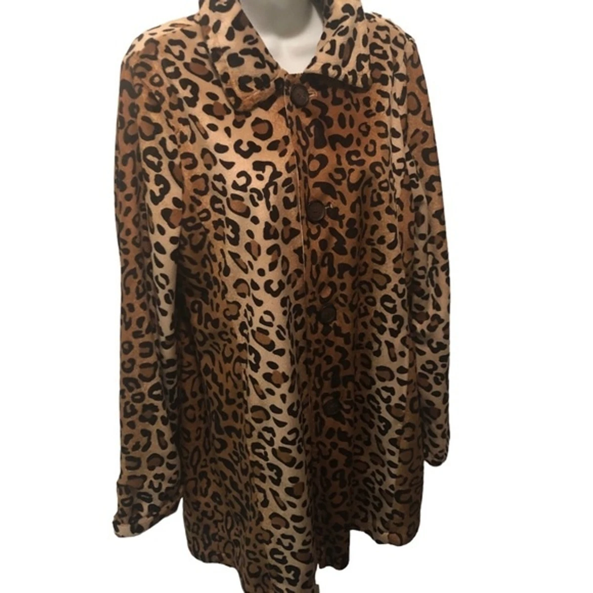 Dennis basso reversible leopard best sale coat