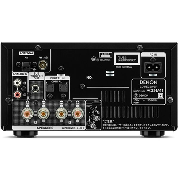 Denon RCD-M41 CD Receiver Amplifier with FM/AM Radio Tuner - Black