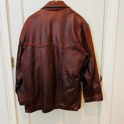 ジャケット・アウター Newyork Leather Jacket Ohotoro brown Vintage Here & Now NYC Outerwear Cognac Brown Heavy Weight