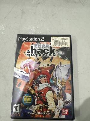 Dot .Hack Mutation Part 2 Sony PlayStation 2 PS2 Disc & Case Authentic No Manuel