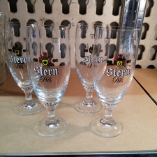 Stern Pils Bier 4x Bierglas 0,3 l Gastro Pokal Stern Brauerei Essen