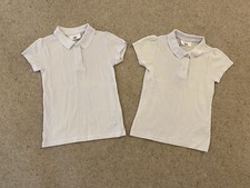 NEXT Poloshirts x 2 - weiß - Mädchen 7 Jahre - Slim Fit - Top Zustand