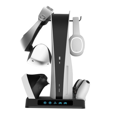 For PS5 PSVR2 Charging Vertical Stand 2 Cooling Fan for PS5  Console Headset VR2