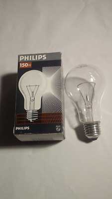 Glühlampe / Normallampe klar, 150 W / E 27 / 230 V Philips Classictone, neu