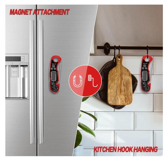 Meat Thermometer Digital for Grilling and Cooking Waterproof, BBQ, Grill, LCD