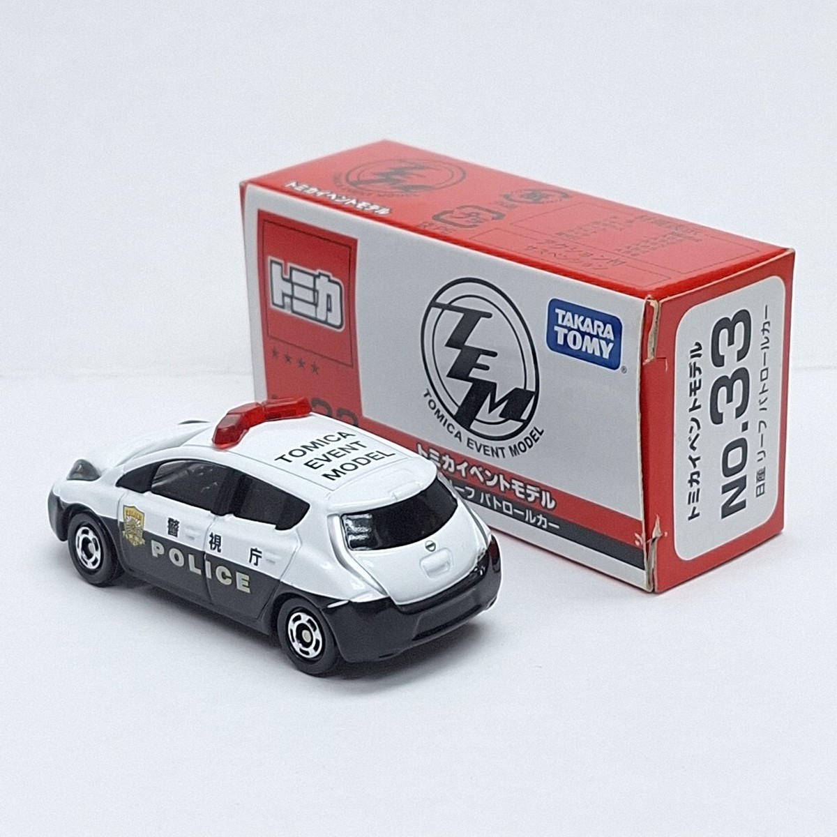 TOMICA 2014 EVENT MODEL 33 NISSAN LEAF POLICE CAR 1/68 TOMY