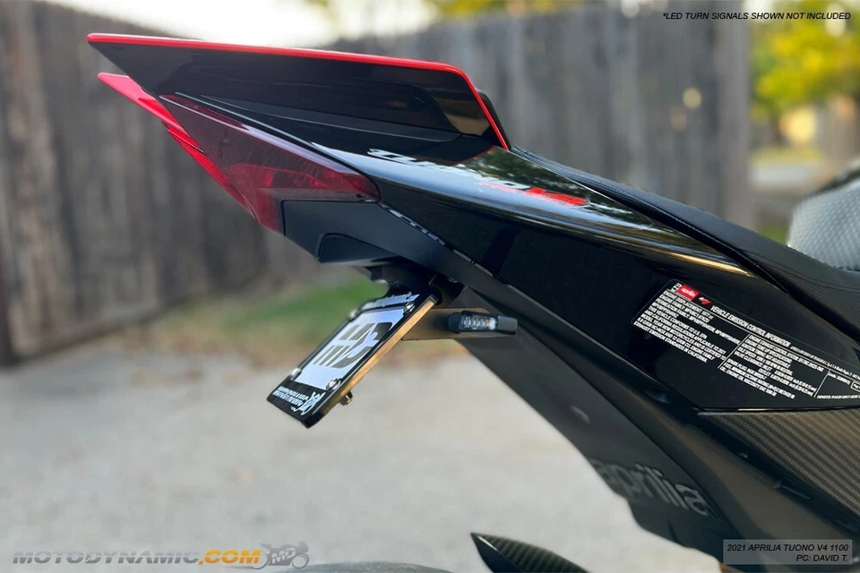 Kit eliminador de guardabarros con luz de placa LED para Aprilia RSV4 Tuono V4 1100 2021-25 Foto 4 de 4