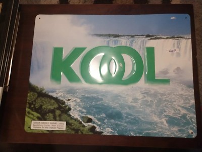kool cigarette sign Vintage KOOL Cigarettes Metal Sign 1994 Waterfall Water Outdoor