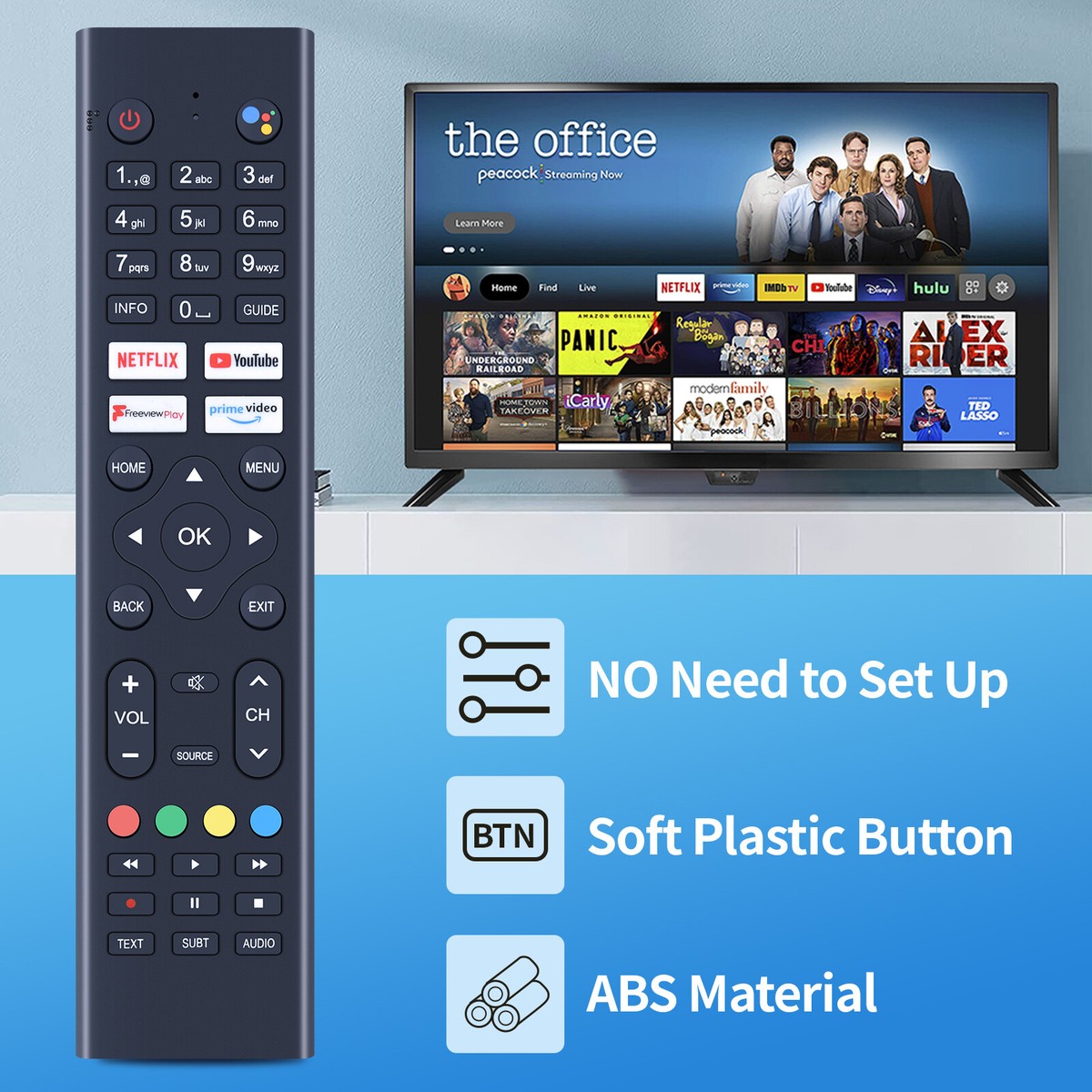 KT1946 VINABTY Telecomando Vocale Per JVC Android TV/Cello C3220G ZRTG0242 C2420G C3220G C4020G LOGIK L32AHE19 - Foto 8