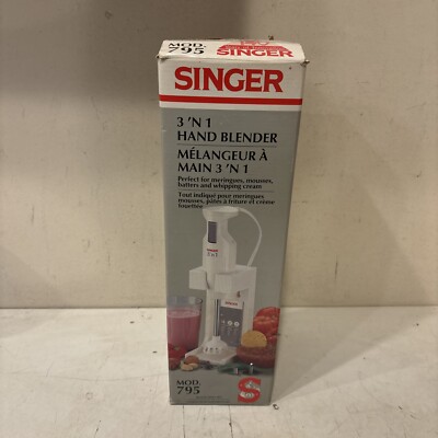 Vintage Singer Model #795 3 N 1 Hand Blender NEW IN BOX  Free Shipping