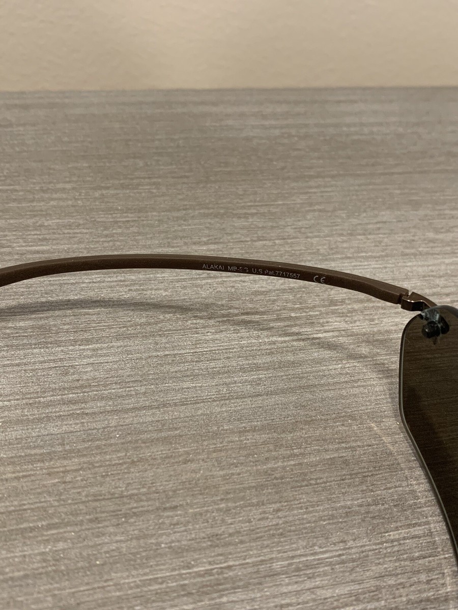 MAUI JIM ALAKAI 743-23 GLOSS COPPER HCL BRONZE POLARIZED RIMLESS