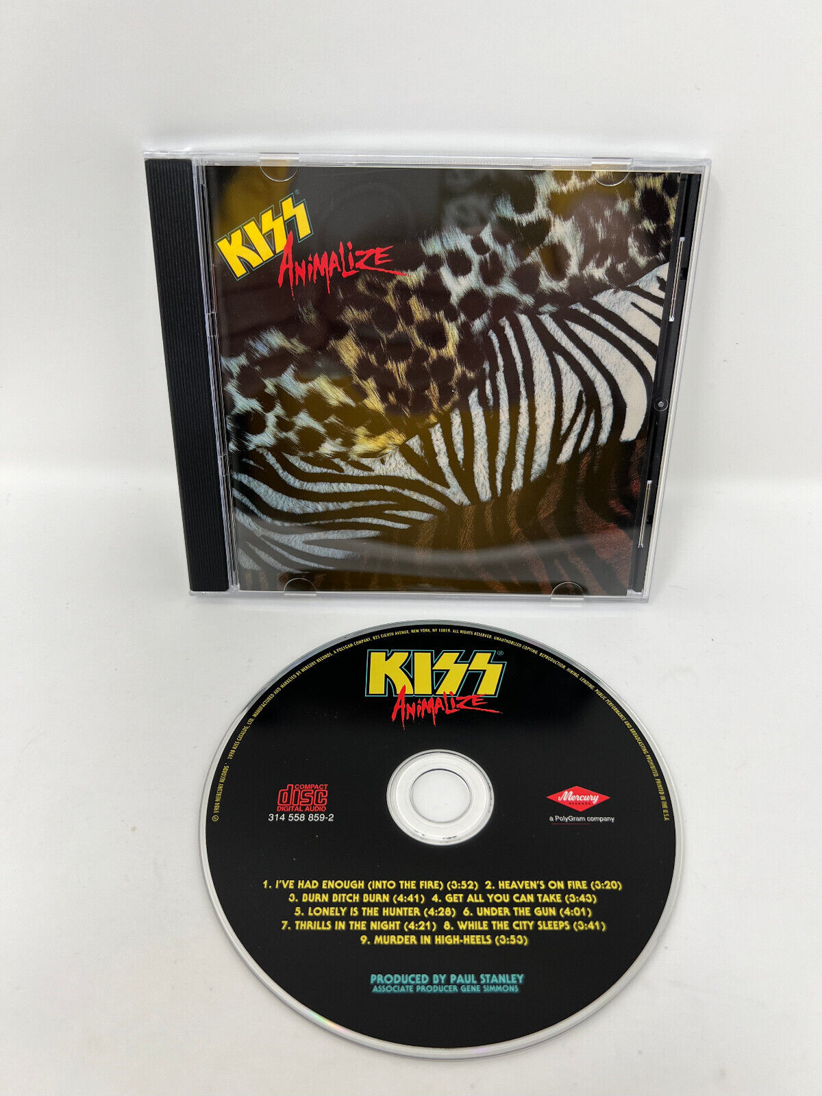 KISS Animalize THE REMASTERS  (CD, 1998 KISS CATALOG) Clean Resurfaced disc