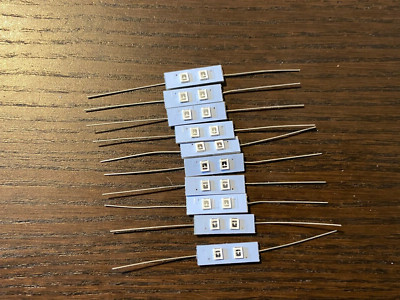 10 New Red Axial LED Wired 12V Lamps Vu Meter Light Bulbs (Qty Avail)