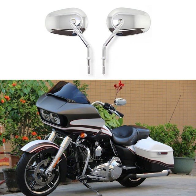 Chrome Motorcycle Rear View Mirrors For Harley Davidson Street Glide