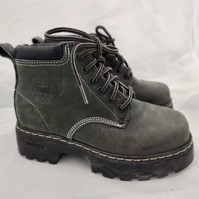 Roots Boots Women's Genuine Leather Tuff Lace Up Winter Gray