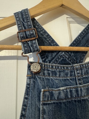 GAP Kids Girl Distressed Blue Denim Bib Overalls Pants Sz Small 5 6 EUC So Cute! - Picture 7 of 23