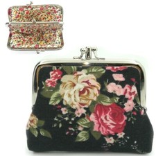 Coin Purse Floral Wallet Pouch Change Cash Card