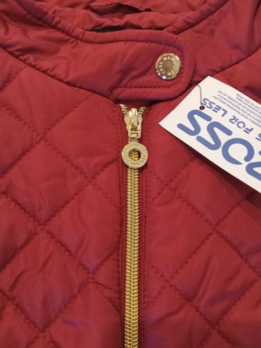 Marc New York Vest Women's Size Small Red Quilted Jacket Warm Full Zip Gold New - 第 3/9 張圖片