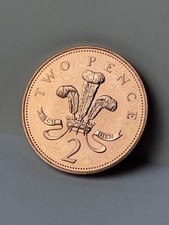 1998 2p Pence Uncirculated Coin Two Pence Brilliant Uncirc Bunc Bu Date Run