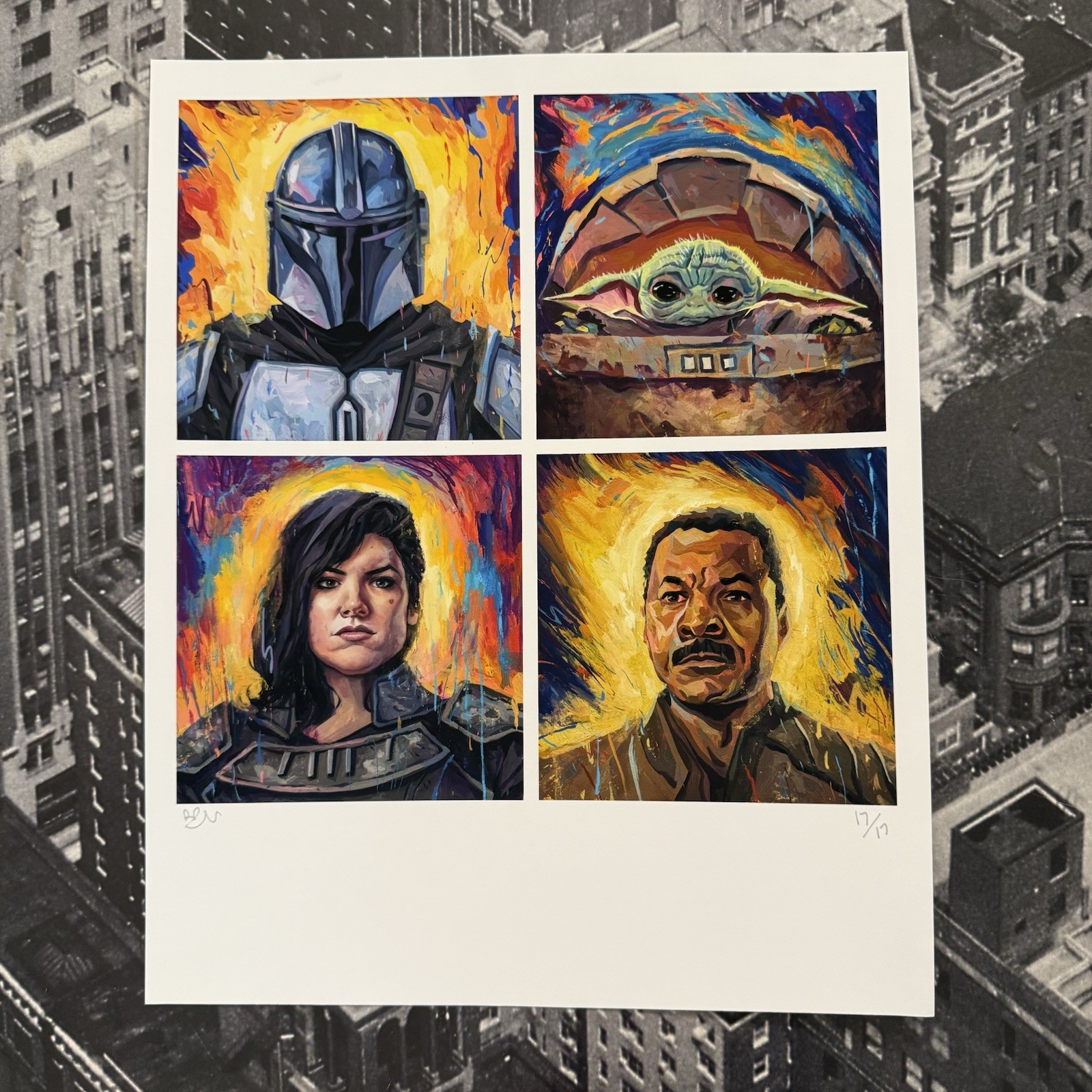 Rich Pellegrino | The Mandalorian | Grogu | Greef Karga | Cara Dune | LE | S/N
