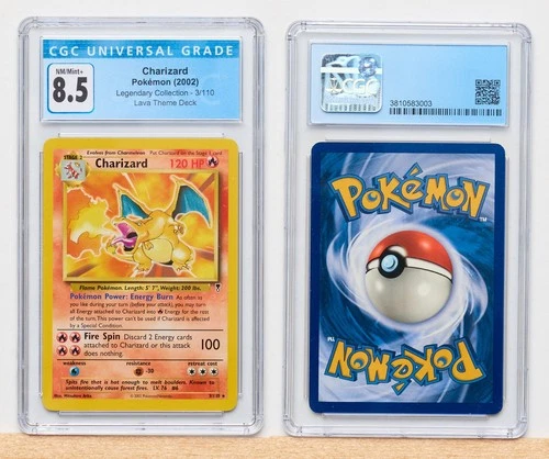 Charizard 3/110 Legendary Collection Non-Holo CGC 8.5 NM/Mint+ 2002 Pokémon WotC