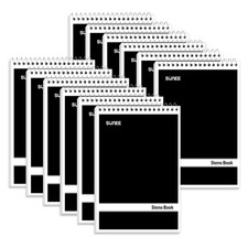 12 Pack Steno Pads 6x9, Gregg Rule, 60 Sheets, Spiral Notebook 6x9, White Pap...