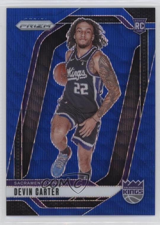 2024-25 Panini Prizm Blue Wave Prizm /125 Devin Carter #231 Rookie RC