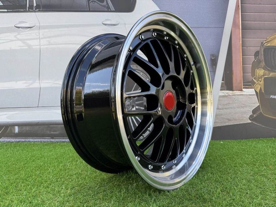 4X R17 Pouce 5x120 BBS LM Style Noir + Poli Bague Roues : Pour E90 F46 F32 - Photo 3/4