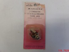 Qty 2: RadioShack 274-1240 3 Conductor 1/4" Enclosed Phone Jack