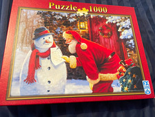FX Schmid 1000 Piece Christmas Jigsaw Puzzle Santa Claus & Snowman Interlocking
