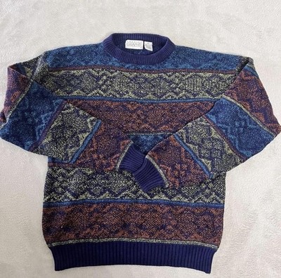 Vintage Graphix Sweater Mens 2XL Multicolor Fair Isle Knit Crewneck 90s