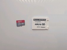 SD2Vita 5.0 Memory Card Adapter Plus 128GB SanDisk Micro SD Card