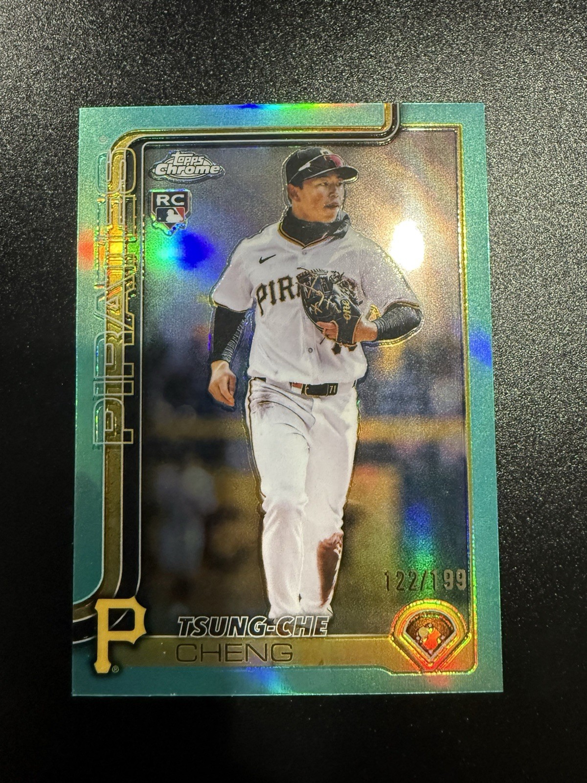2025 Topps Chrome Update Series - Tsung-Che Cheng #USC74 Aqua Refractor /199 RC