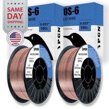  2 x 10-Lb Spools ER70S-6 .023" 0.6 mm Mild Steel MIG Welding Wire
