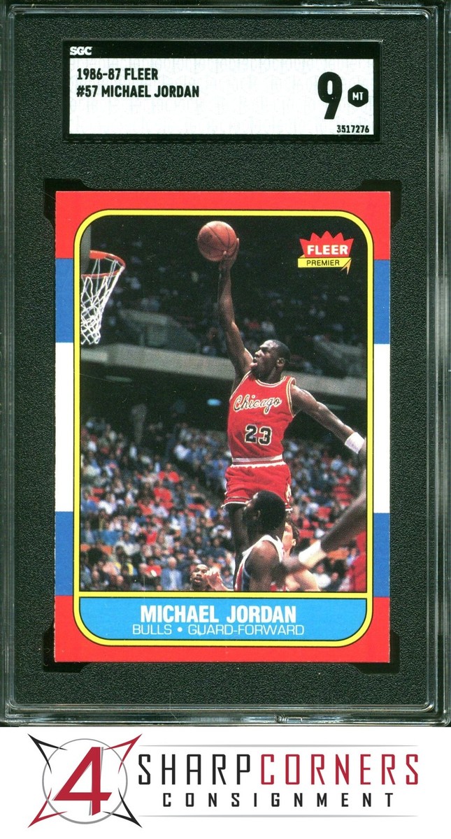 1986 FLEER #57 MICHAEL JORDAN RC BULLS HOF SGC 9