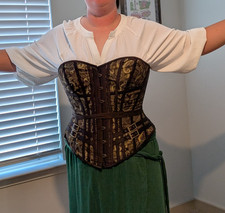 Steampunk Corset Corset Story Top Blouse Size 36 LARP Overbust with buckles