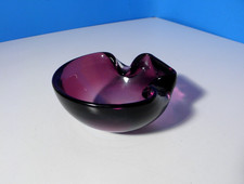 Vintage * Glas Sch&auml;lchen * Aschenbecher * wohl Murano * lilafarben *